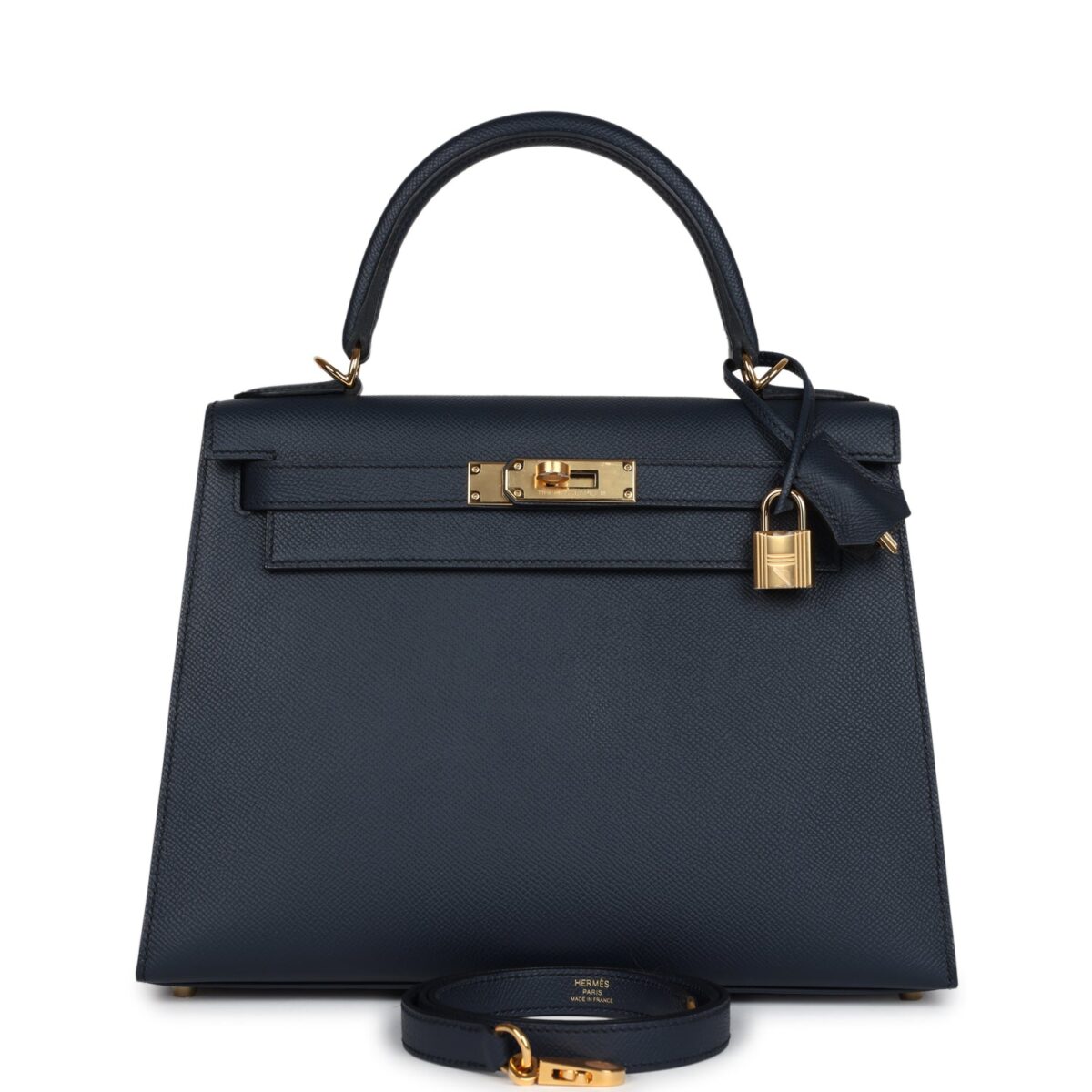 Hermes Kelly Sellier 28 Bleu Indigo Epsom GHW