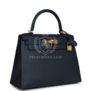 Hermes Kelly Sellier 28 Bleu Indigo Epsom GHW