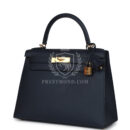 Hermes Kelly Sellier 28 Bleu Indigo Epsom GHW