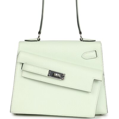 Hermes Kelly Sellier en Desordre 20 Vert Fizz Epsom PHW