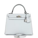 Hermes Kelly Sellier 25 Gris Platine Epsom EHW