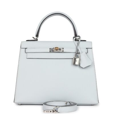 Hermes Kelly Sellier 25 Gris Platine Epsom EHW