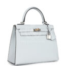 Hermes Kelly Sellier 25 Gris Platine Epsom EHW