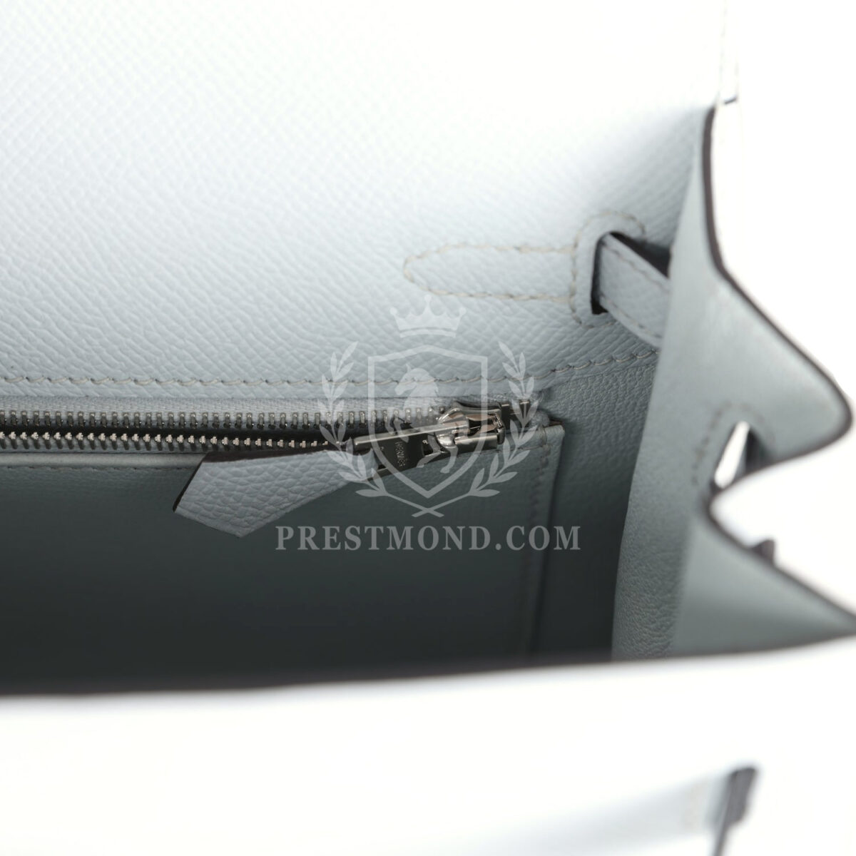 Hermes Kelly Sellier 25 Gris Platine Epsom EHW — изображение 9