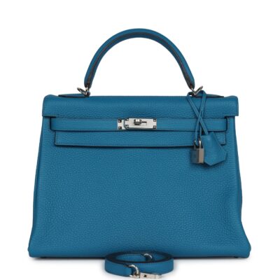 Hermes Kelly Retourne 32 Cobalt Clemence PHW