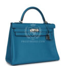 Hermes Kelly Retourne 32 Cobalt Clemence PHW