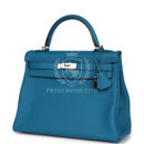 Hermes Kelly Retourne 32 Cobalt Clemence PHW