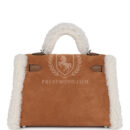 Hermes Teddy Kelly 20 Chamois Shearling and Swift PHW