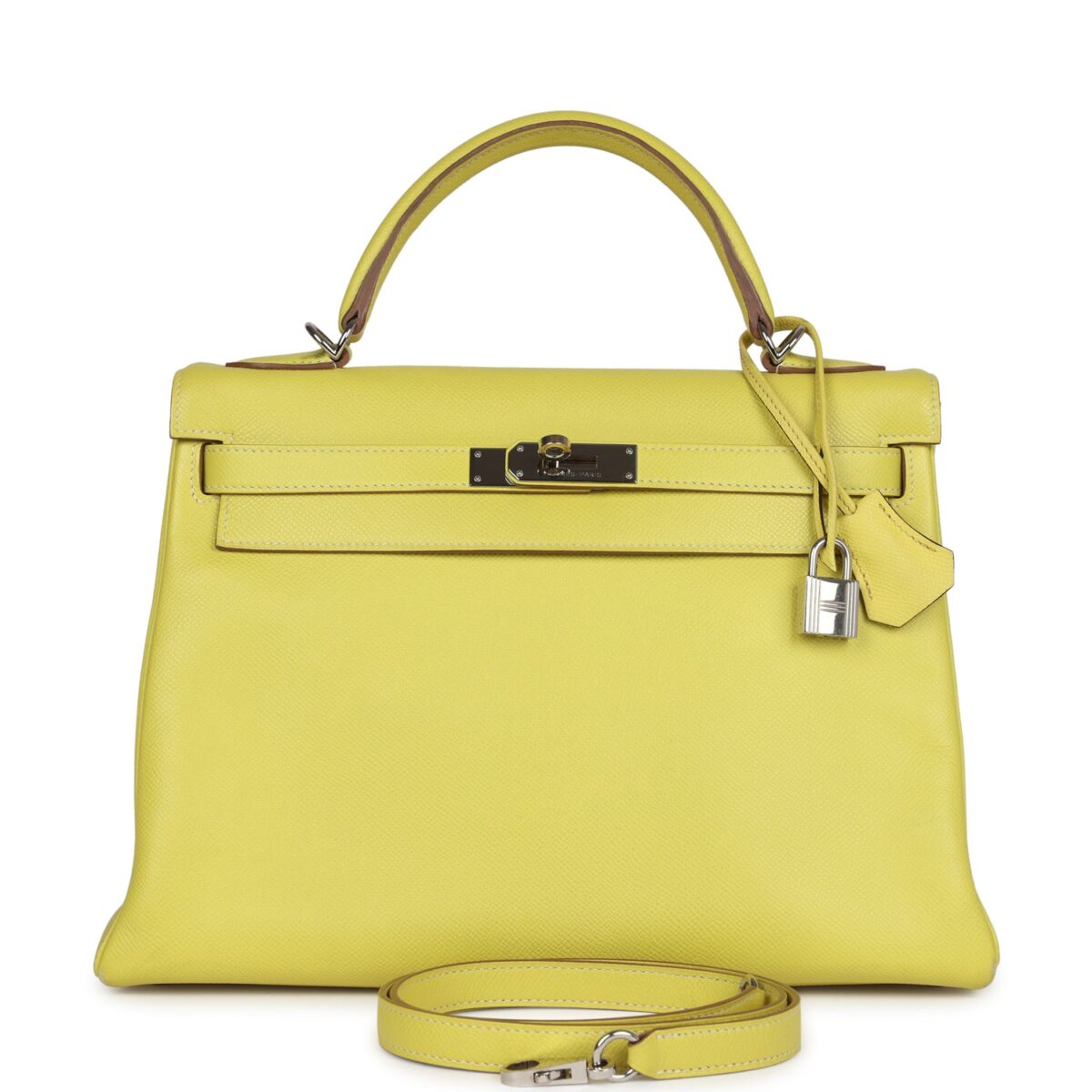 Hermes Kelly Retourne 32 Lime Candy Epsom PHW