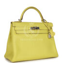 Hermes Kelly Retourne 32 Lime Candy Epsom PHW