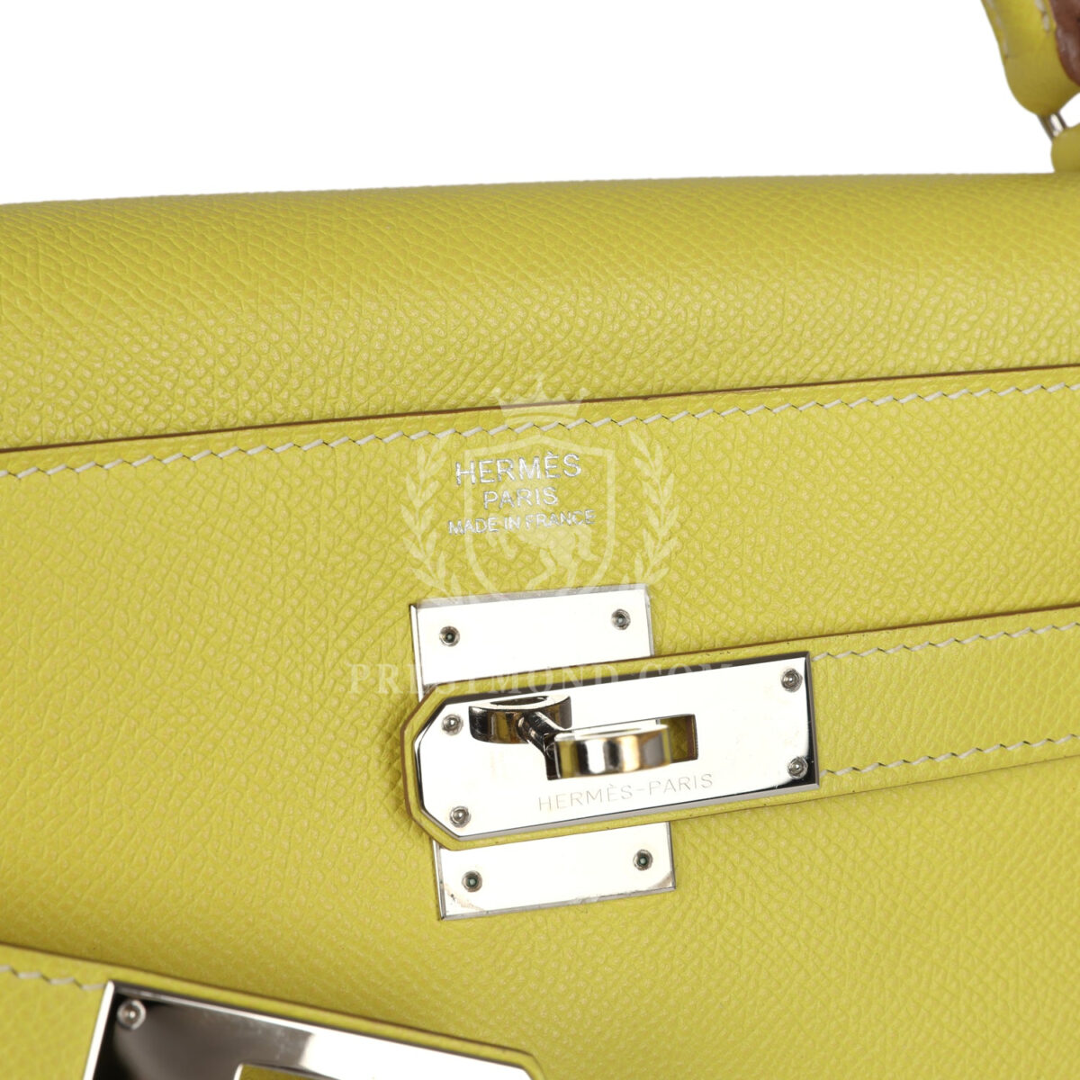 Hermes Kelly Retourne 32 Lime Candy Epsom PHW — изображение 7