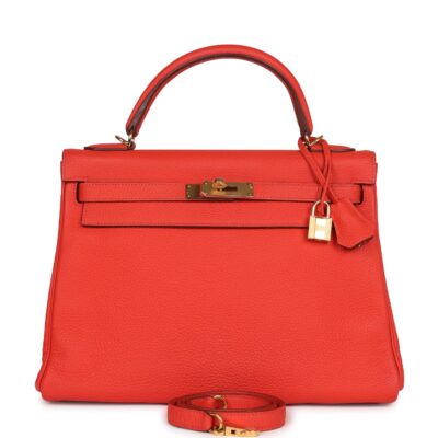 Hermes Kelly Retourne 32 Capucine Togo GHW
