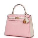 Hermes Special Order (HSS) Kelly Sellier 25 Rose Sakura and Nata Chevre GHW