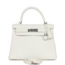 Hermes Kelly Retourne 28 White Clemence PHW
