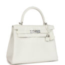 Hermes Kelly Retourne 28 White Clemence PHW