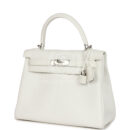 Hermes Kelly Retourne 28 White Clemence PHW