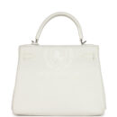 Hermes Kelly Retourne 28 White Clemence PHW
