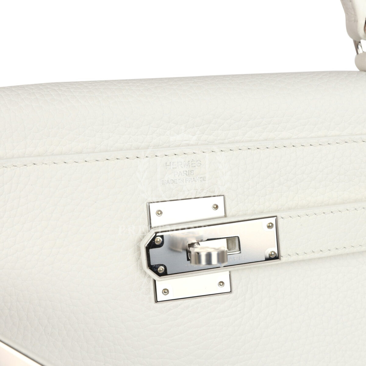 Hermes Kelly Retourne 28 White Clemence PHW — изображение 7