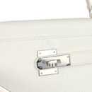 Hermes Kelly Retourne 28 White Clemence PHW
