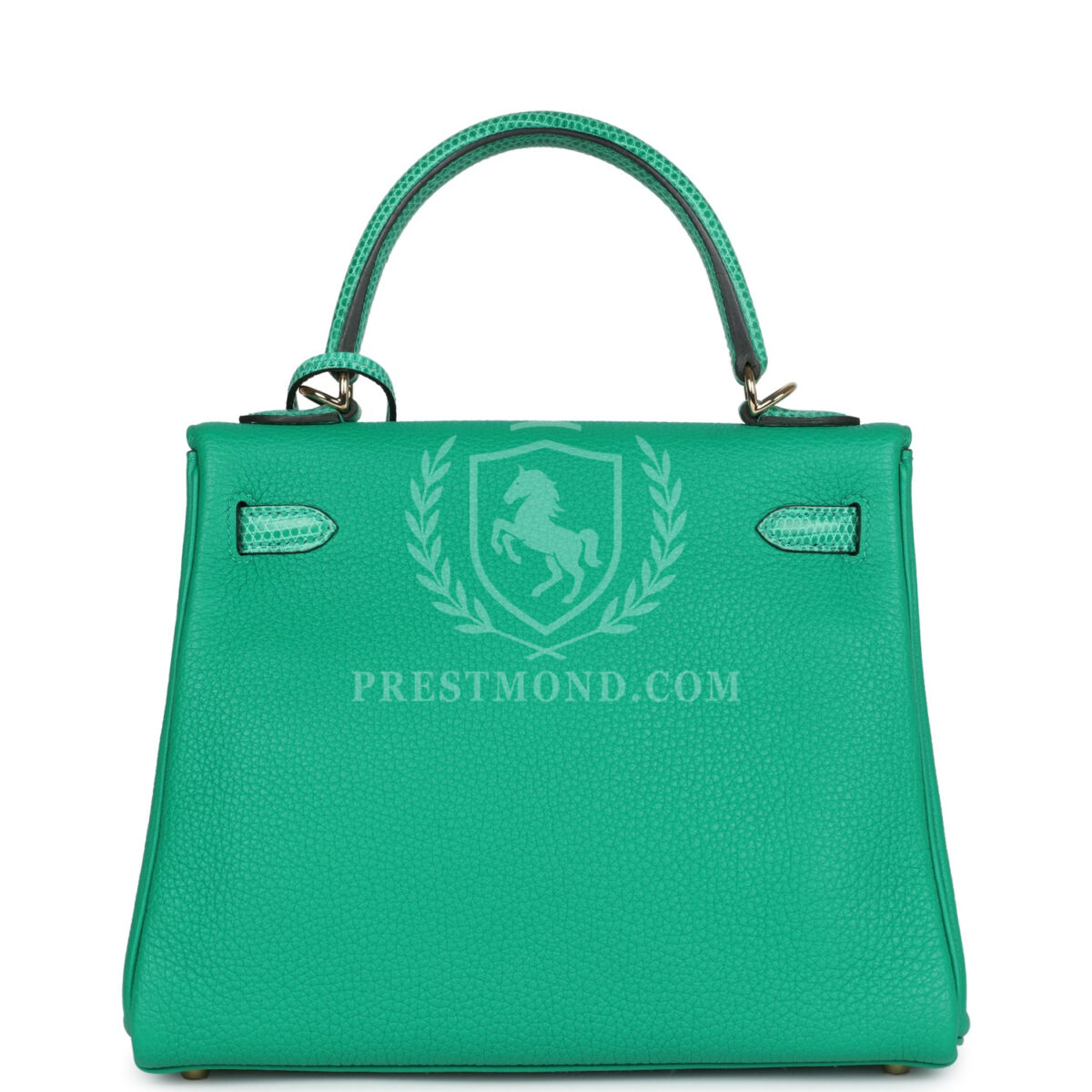 Hermes Kelly Retourne 25 Menthe Togo and Varanus Niloticus Lizard Touch PBHW — изображение 4
