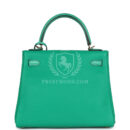 Hermes Kelly Retourne 25 Menthe Togo and Varanus Niloticus Lizard Touch PBHW