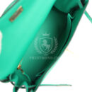 Hermes Kelly Retourne 25 Menthe Togo and Varanus Niloticus Lizard Touch PBHW