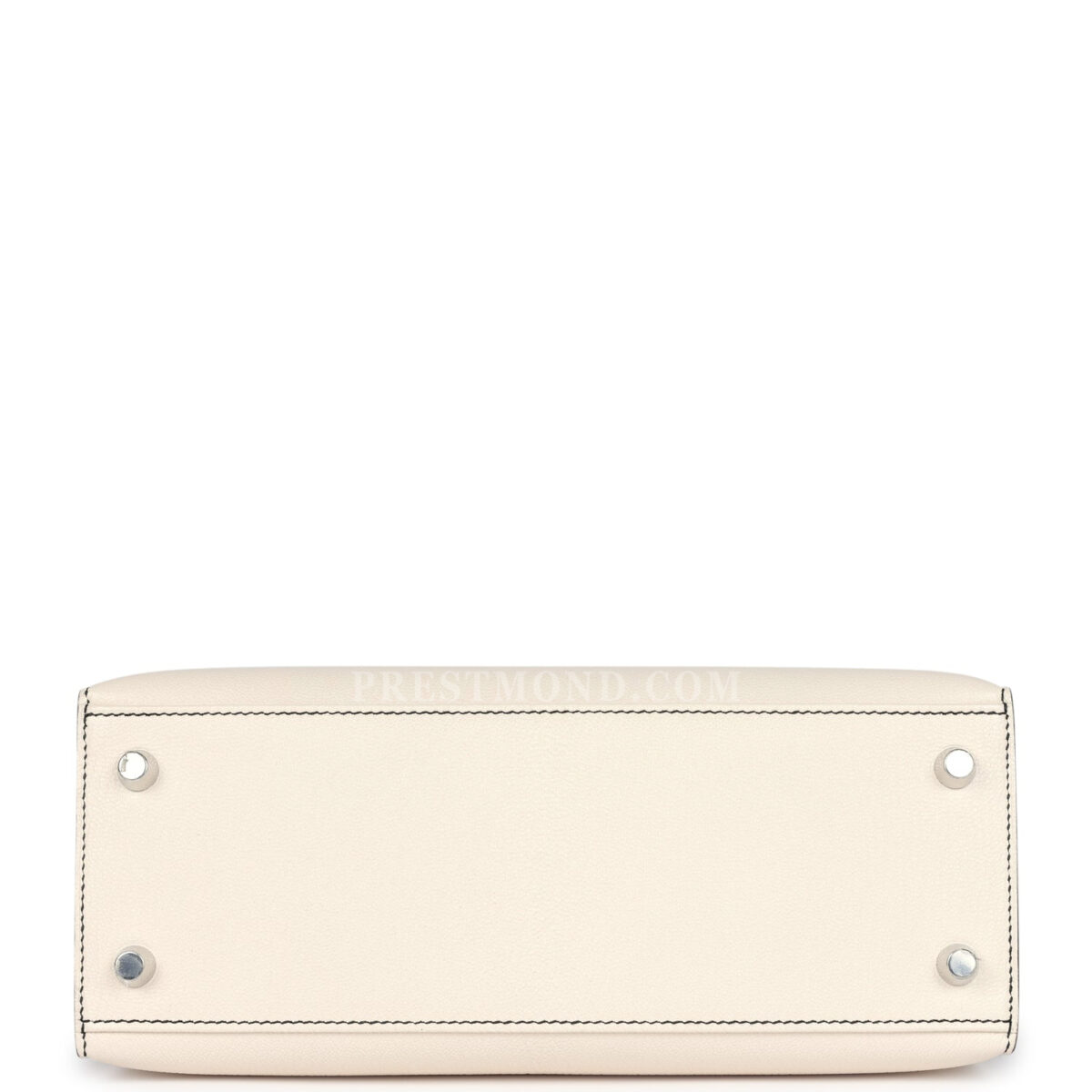 Hermes Special Order (HSS) Kelly Sellier 25 Nata and Black Chevre Mysore Brushed PHW — изображение 6