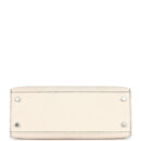 Hermes Special Order (HSS) Kelly Sellier 25 Nata and Black Chevre Mysore Brushed PHW