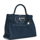 Hermes Kelly Retourne 35 Bleu De Prusse Togo PHW