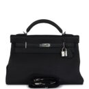 Hermes Kelly 42 Maxi Black Togo PHW