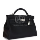 Hermes Kelly 42 Maxi Black Togo PHW