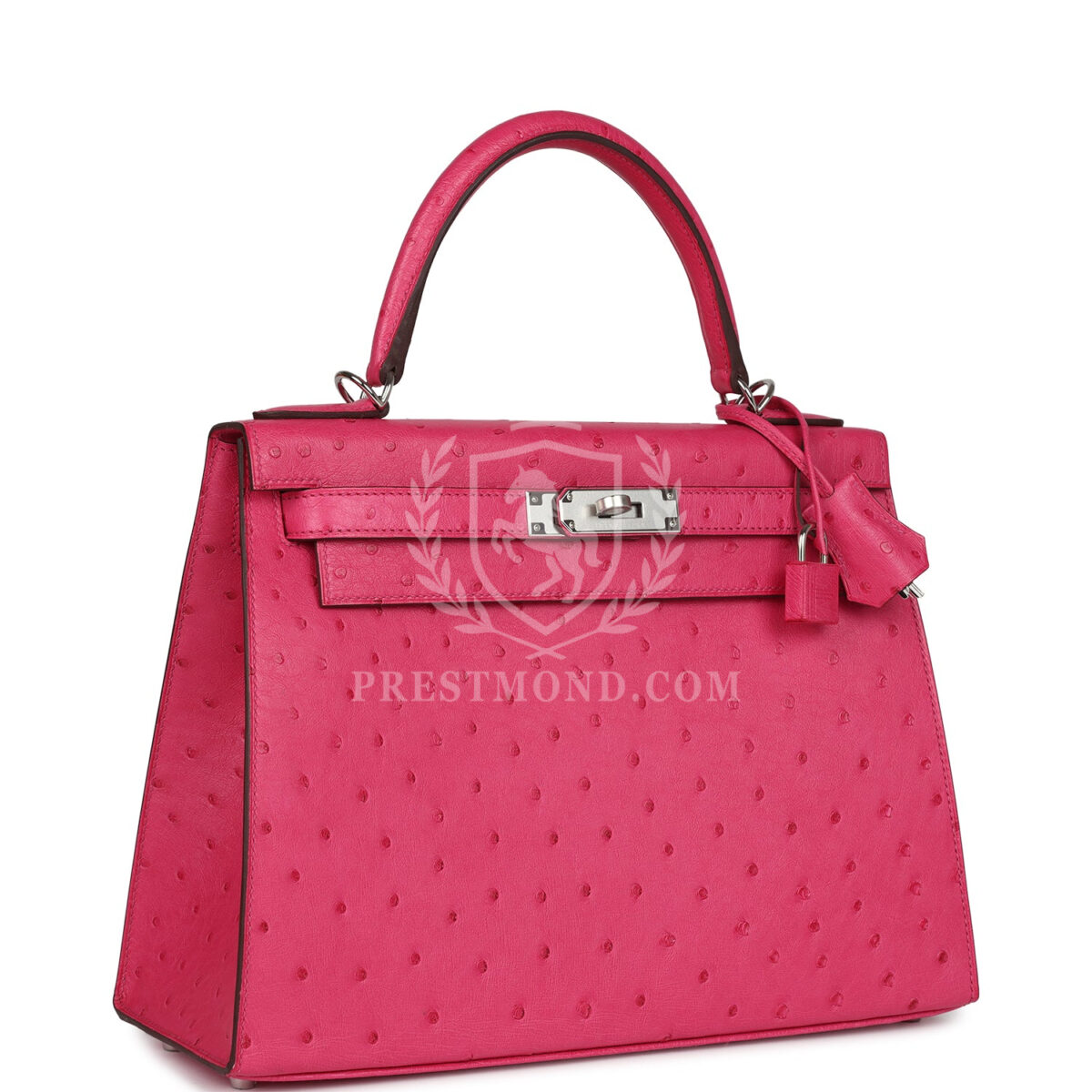 Hermes Kelly Sellier 28 Rose Tyrien Ostrich PHW — изображение 2