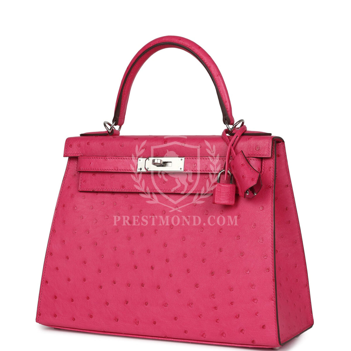 Hermes Kelly Sellier 28 Rose Tyrien Ostrich PHW — изображение 5
