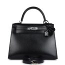 Hermes Kelly Sellier 28 Black Box PHW