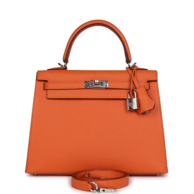 Hermes Kelly Sellier 25 Orange Epsom PHW