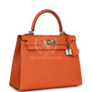 Hermes Kelly Sellier 25 Orange Epsom PHW