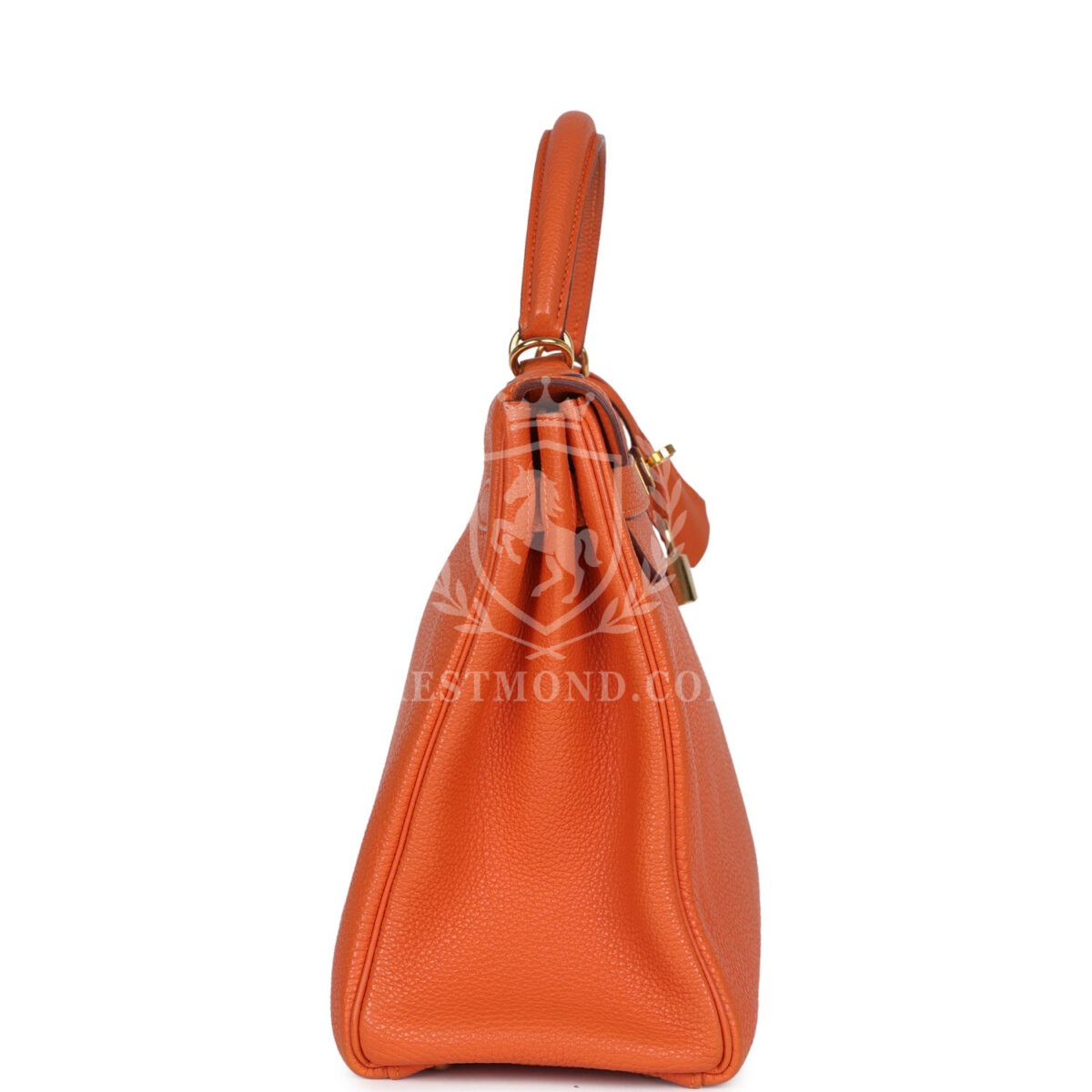Vintage Hermes Kelly Retourne 32 Orange Togo GHW — изображение 3