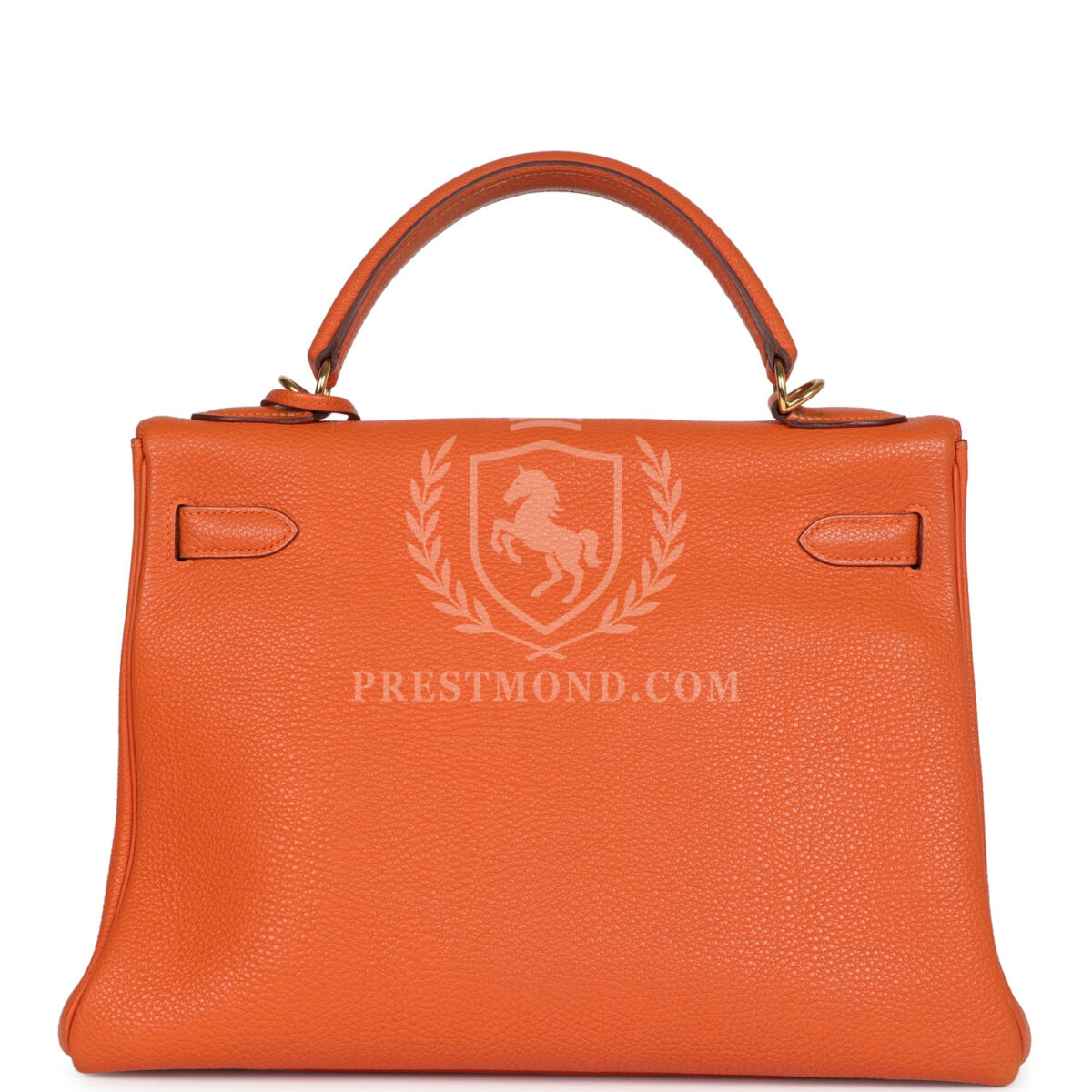 Vintage Hermes Kelly Retourne 32 Orange Togo GHW — изображение 4