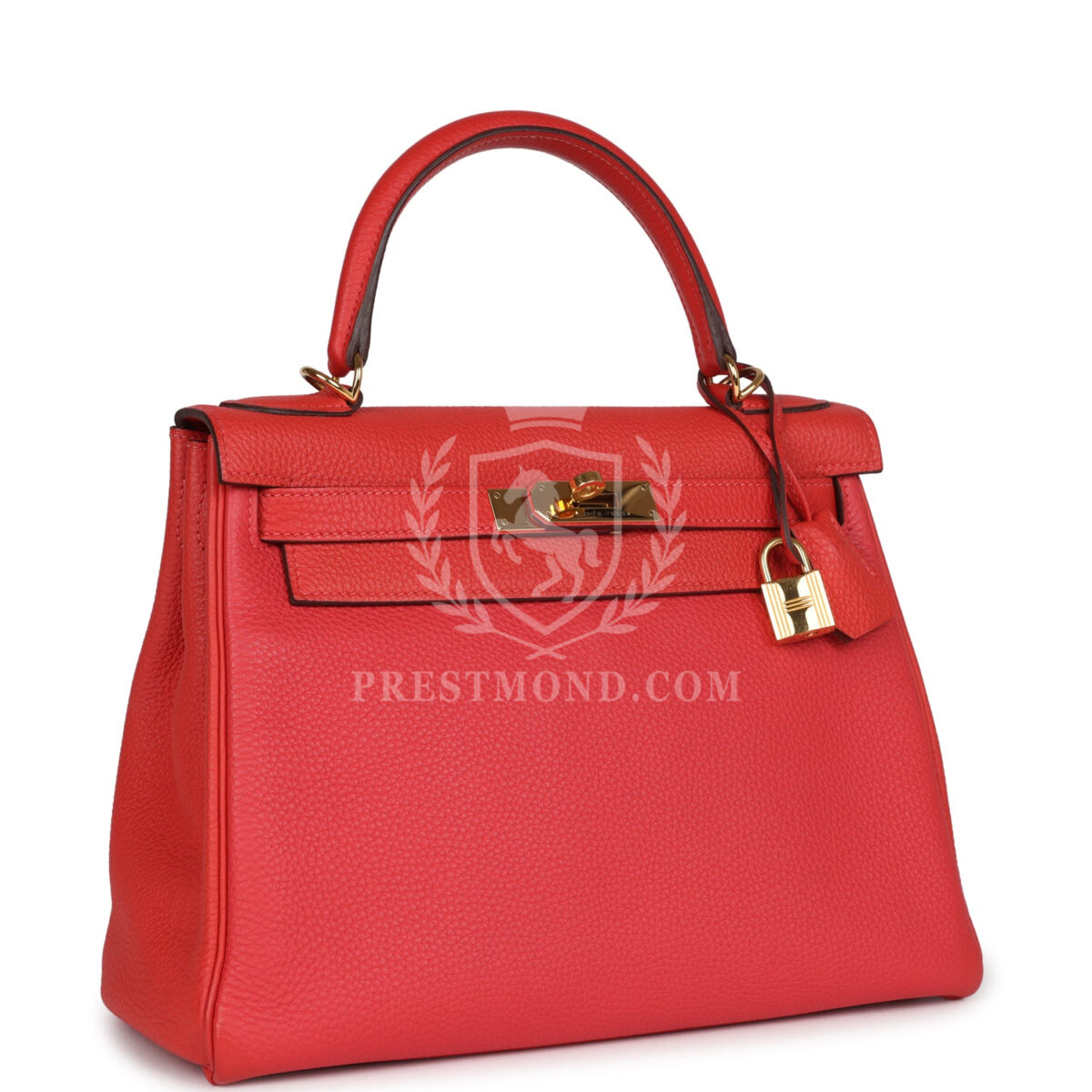 Hermes Kelly Retourne 28 Rouge Pivoine Togo GHW — изображение 2