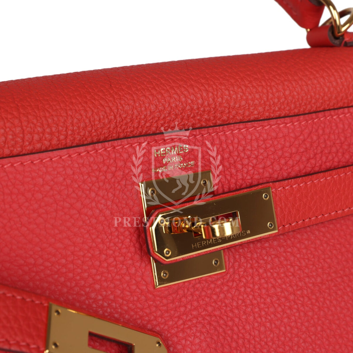 Hermes Kelly Retourne 28 Rouge Pivoine Togo GHW — изображение 7