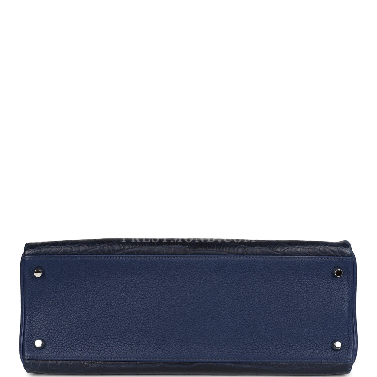 Hermes Kelly Retourne 35 Bleu Indigo Matte Alligator and Bleu Saphir Swift and Clemence PHW — изображение 6