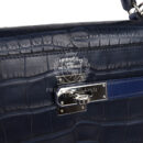 Hermes Kelly Retourne 35 Bleu Indigo Matte Alligator and Bleu Saphir Swift and Clemence PHW