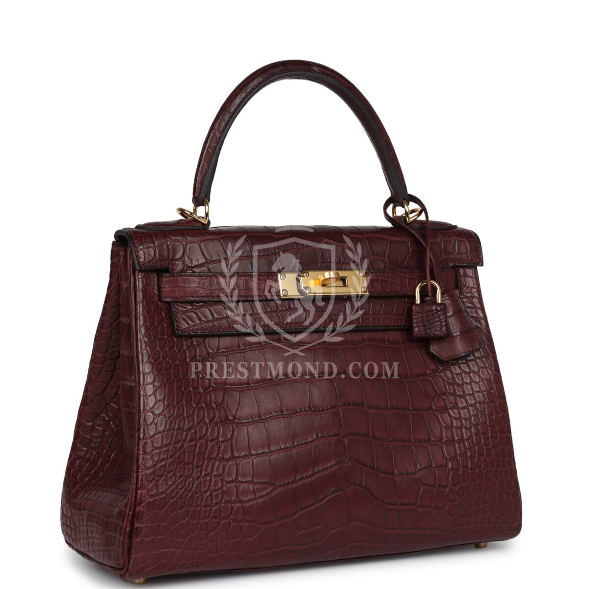 Hermes Kelly Retourne 28 Bordeaux Matte Alligator GHW — изображение 2