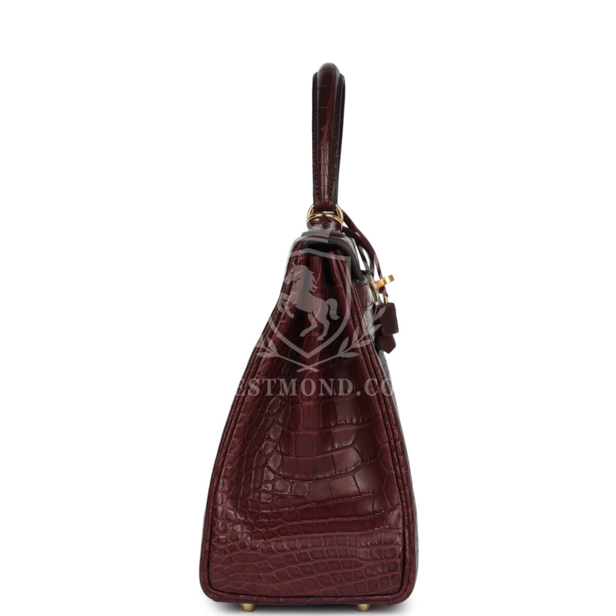 Hermes Kelly Retourne 28 Bordeaux Matte Alligator GHW — изображение 3