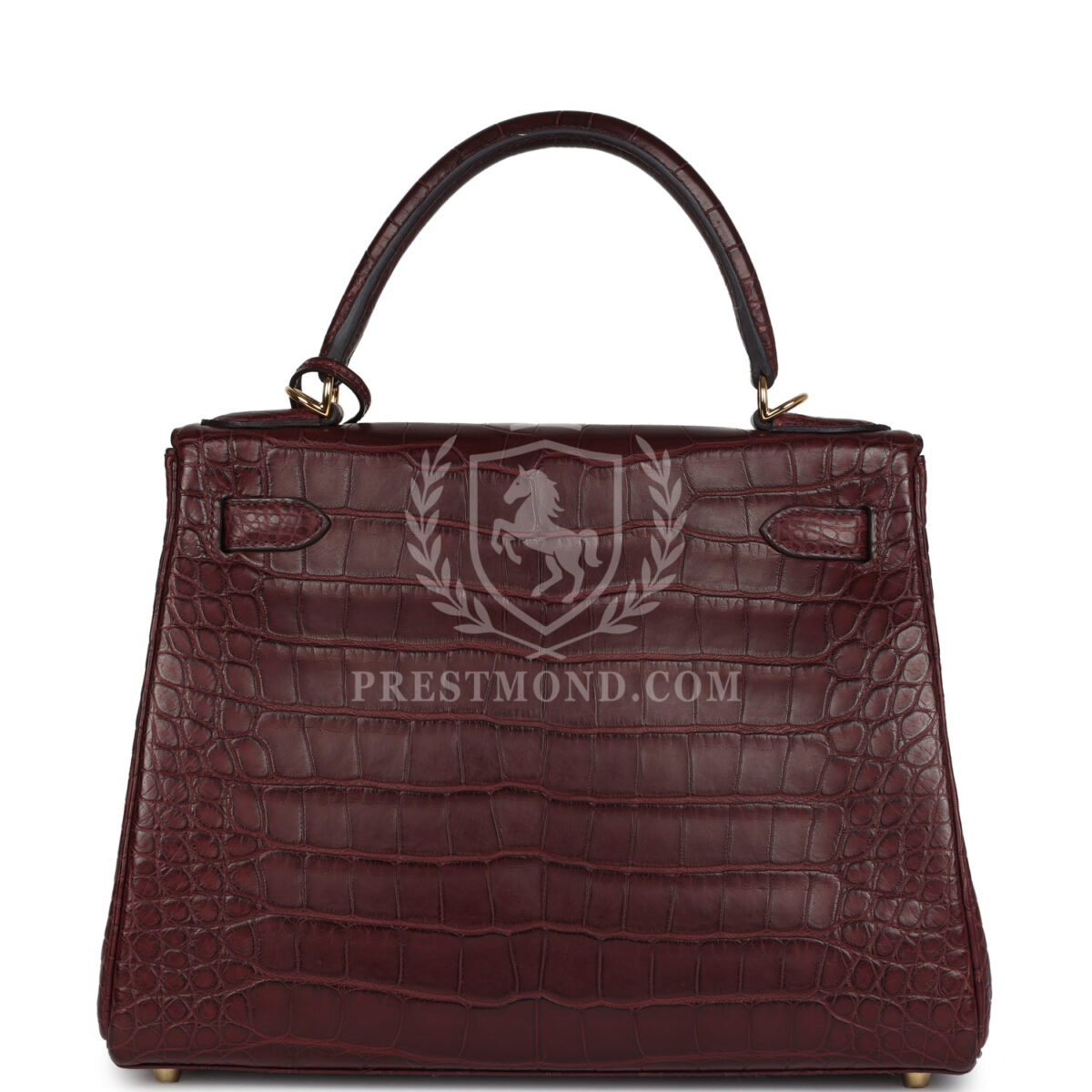 Hermes Kelly Retourne 28 Bordeaux Matte Alligator GHW — изображение 4