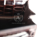 Vintage Hermes Kelly Sellier 28 Cocoan Shiny Niloticus Crocodile PHW