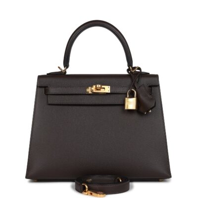 Hermes Kelly Sellier 25 Ebene Epsom GHW