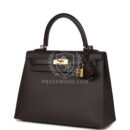 Hermes Kelly Sellier 25 Ebene Epsom GHW