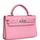 Hermes Micro Kelly 15 Bubblegum Epsom PHW