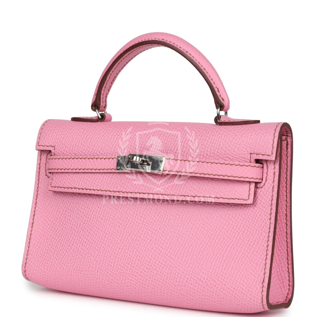 Hermes Micro Kelly 15 Bubblegum Epsom PHW — изображение 5